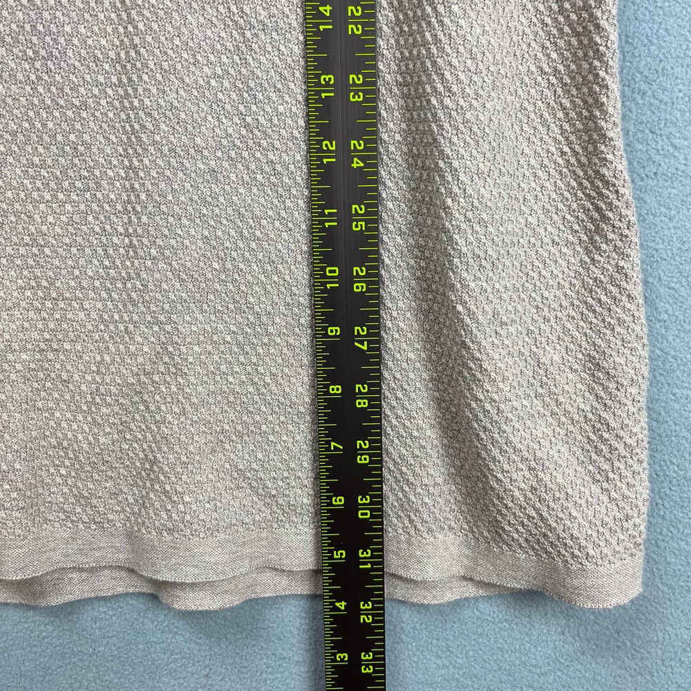 J Jill Sweater Womens 1X Oatmeal Beige Thermal Knit Tunic Length Cozy Fall Basic - Picture 6 of 10